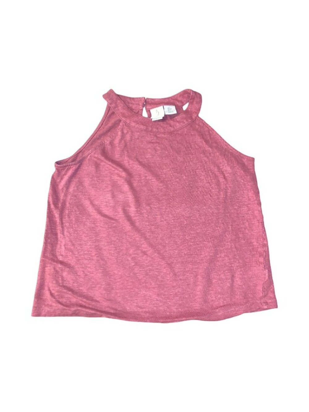 Joie Knit Linen Boho Top Halter Neck Blouse Sleeveless S Pink Summer Beach Coast